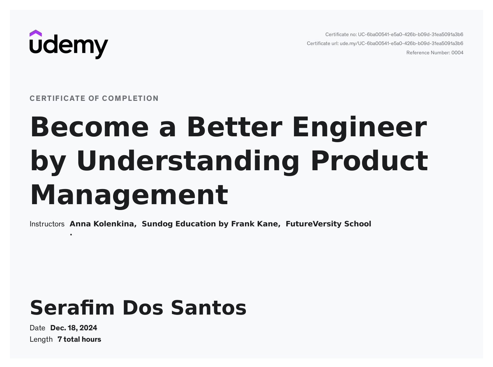 Certifications